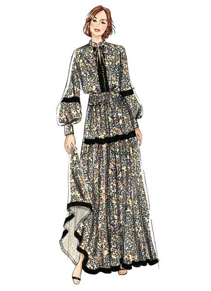 Patron couture femme, patron de haut et robe Vogue 2027