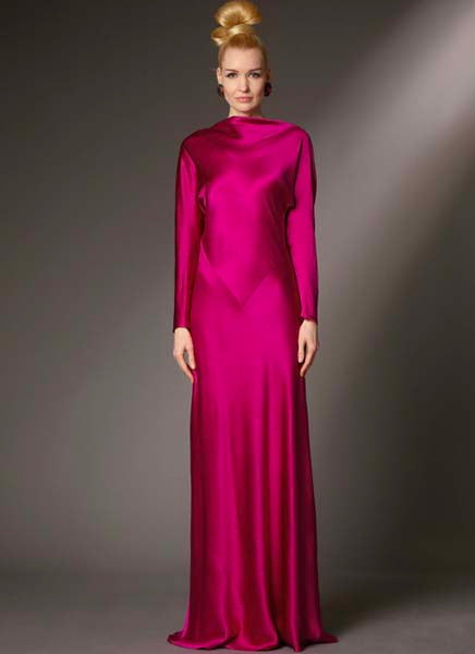 Patron robe longue, robe de soirée, Vogue 2129