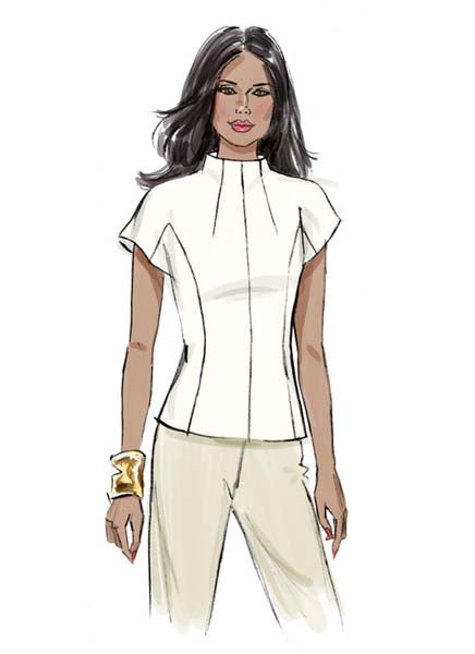 Patron haut Vogue 2134, Patron couture femme