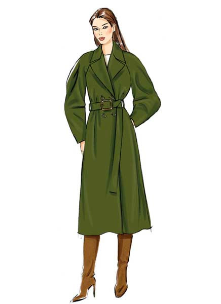 Patron manteau trench Vogue 2137