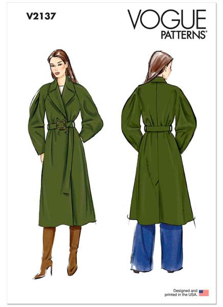 Patron manteau trench Vogue 2137
