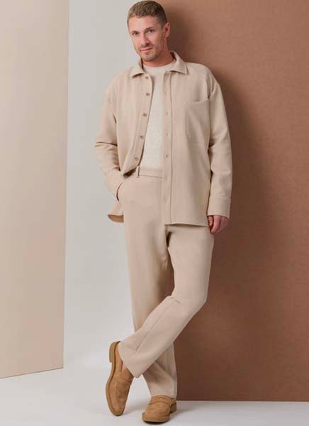 Patron chemise décontractée, Vogue 2042, Patron couture homme