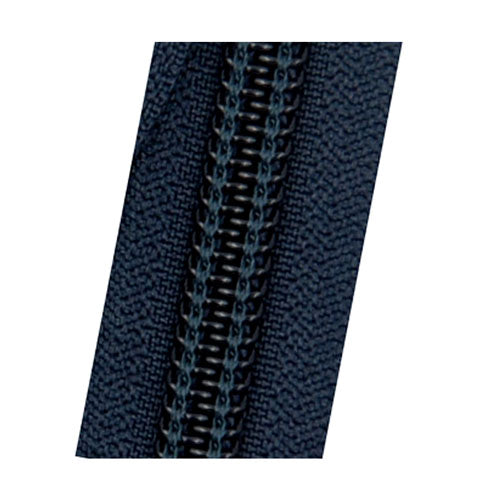 Zip Fermeture éclair au mètre YKK, marine, maille nylon/spirale 6mm +2 curseurs