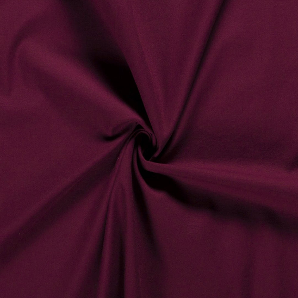 Tissu sergé unicolore épais coloris bordeaux