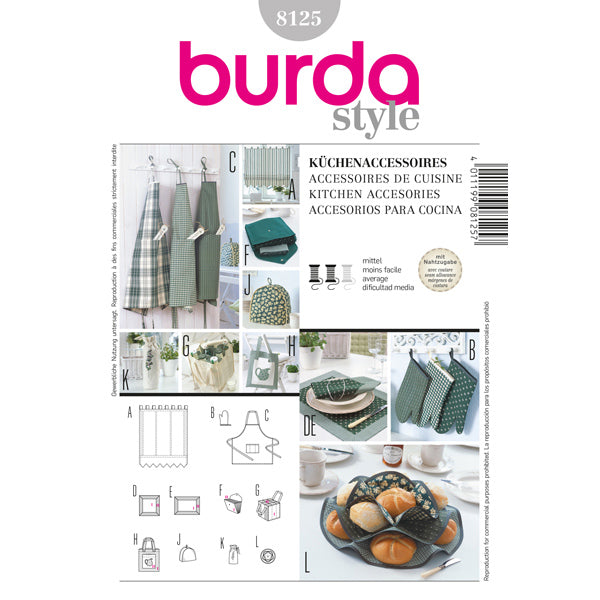 Patron accessoires de cuisine Burda 8125