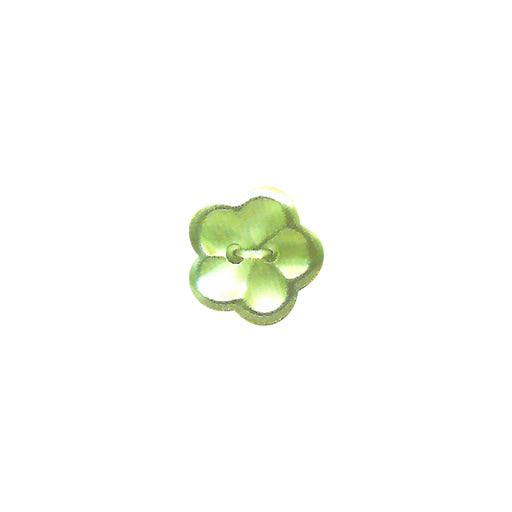 Bouton polyester fleur vert