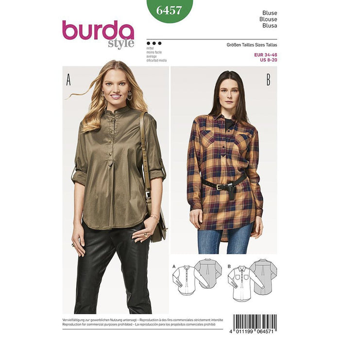 Burda 6457, chemisier, blouse