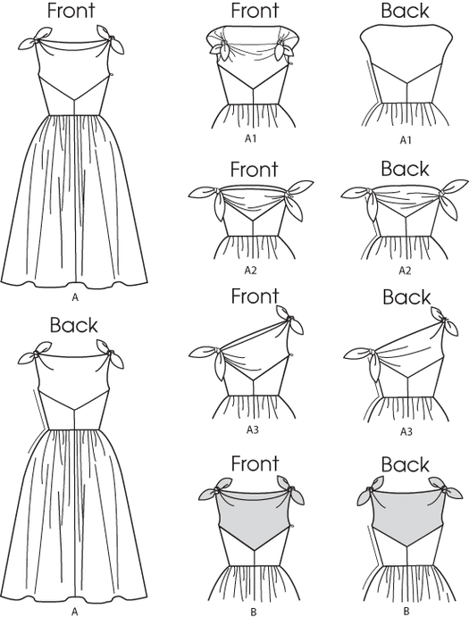 Patrons de couture robe vintage Butterick 5708