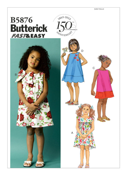 Patron de couture robes, bébés et enfants Butterick 5876
