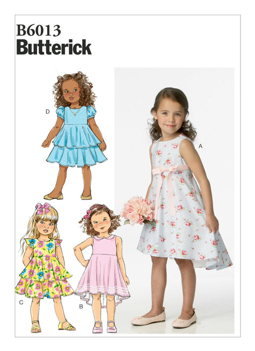 Patron de couture robes de fête bébés et enfants Butterick 6013