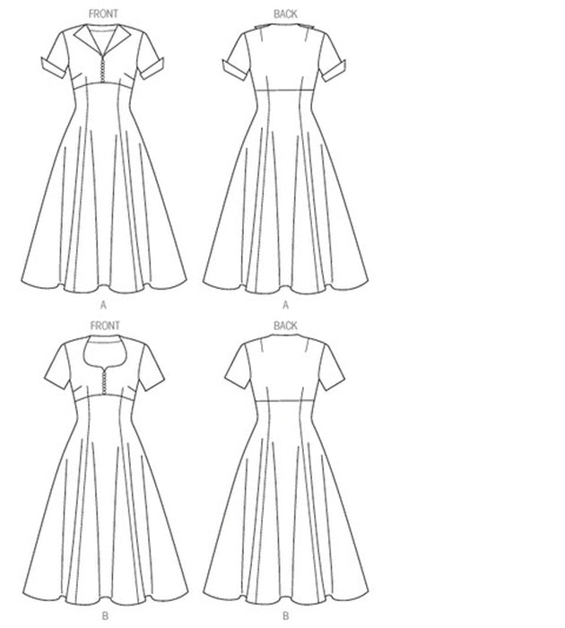 Patrons de couture robe vintage Butterick 6018