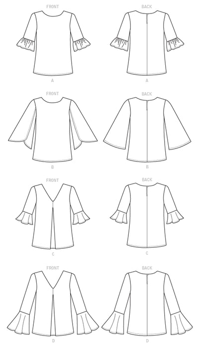 Patron haut femme, Butterick 6456