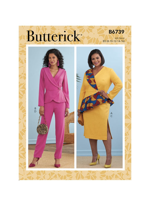 Patron Ensemble tailleur, jupe et pantalon Butterick 6739