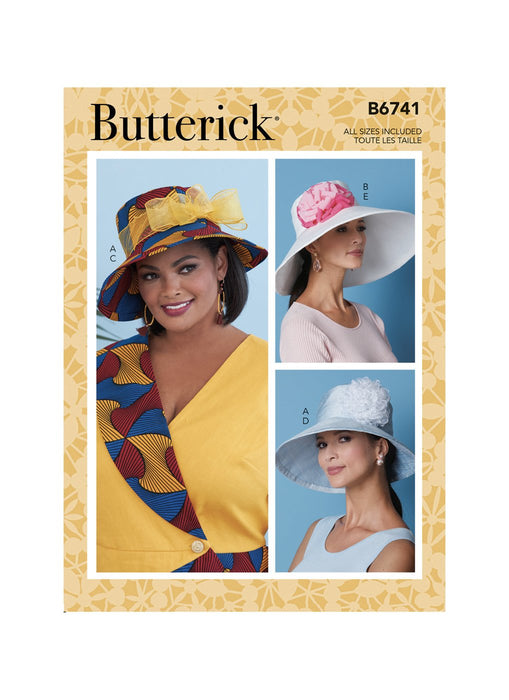 Patrons de couture Butterick 6741 Chapeaux  en tissu africain