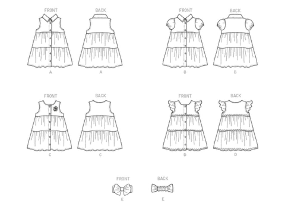 Patron robes et bandeau de tête pour enfants, Butterick 6906