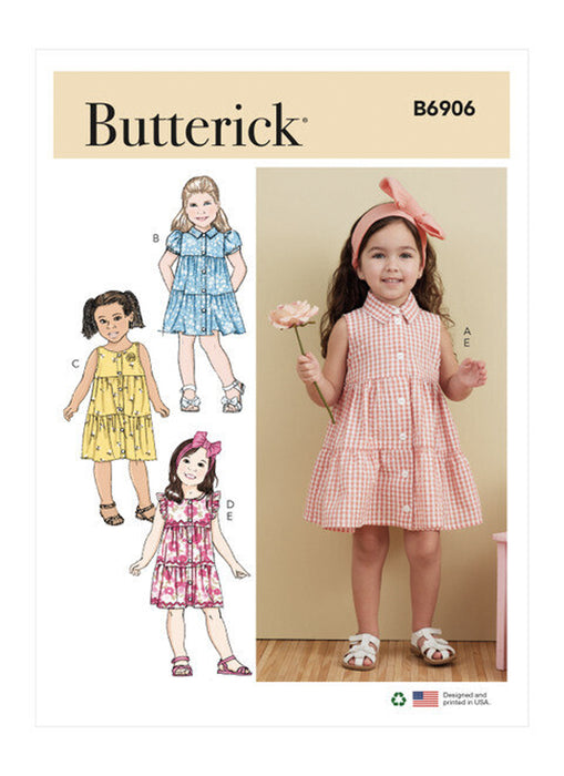 Patron robes et bandeau de tête pour enfants, Butterick 6906