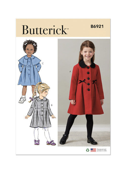 Patron manteau pour enfant, Butterick 6921