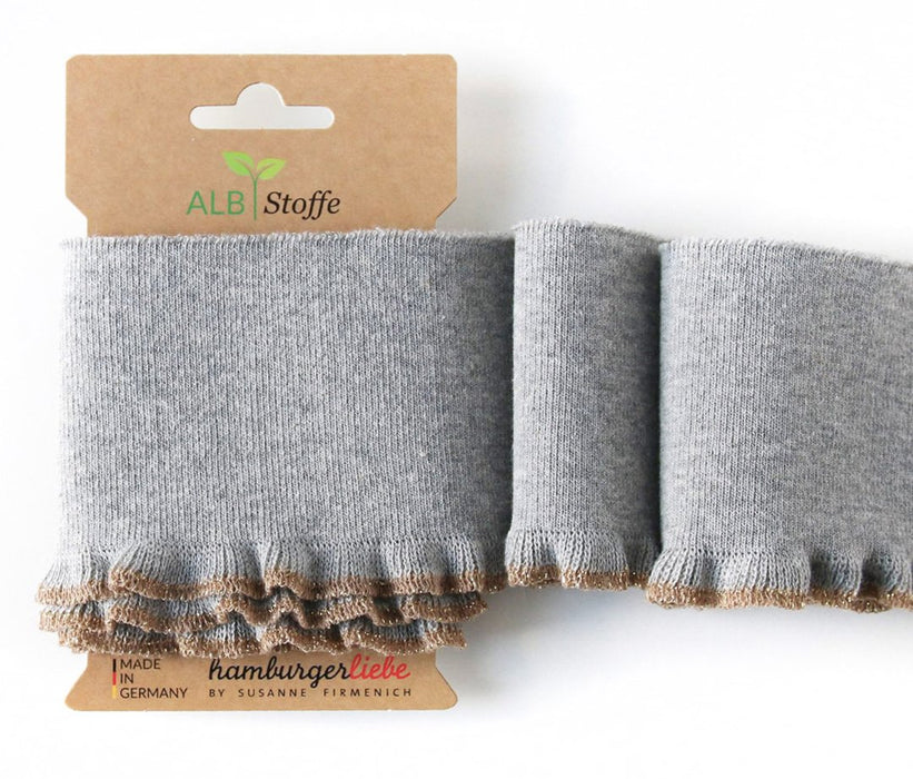 Bord cote bio pour vêtements bébé, Couleur gris