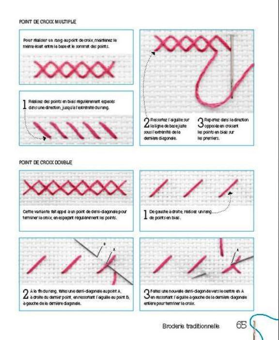 Apprendre les points de broderie avec le livre Broderie pas à pas