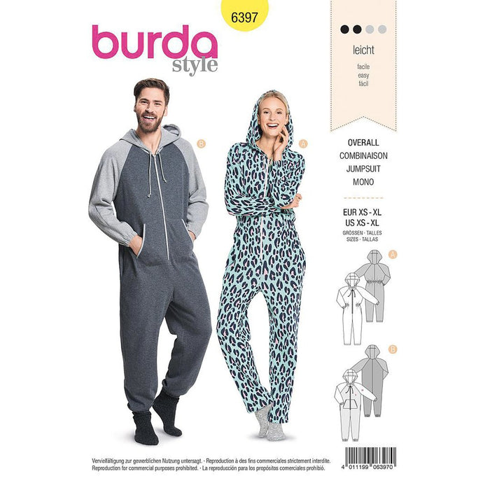 Patron combinaison unisex Burda 6397