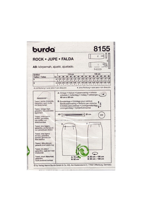 Patron jupe droite burda deals