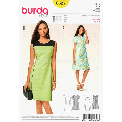 Patron de couture robe classique Burda 6627