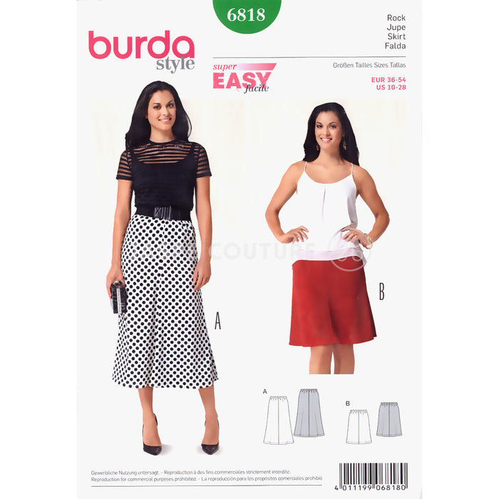 Patron de couture jupe Burda 6818