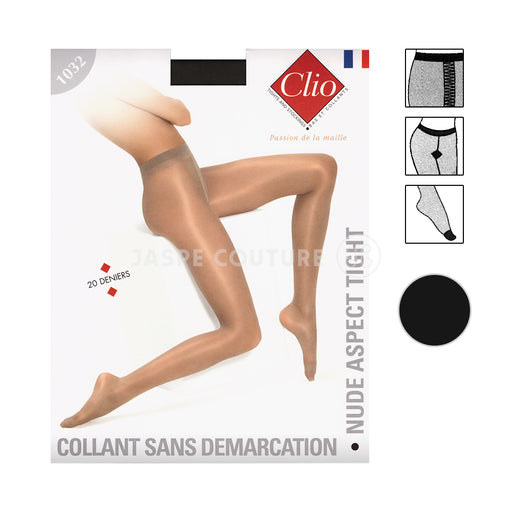 Collant lycra soyeux noir 20D