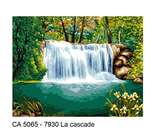 Toile canevas à broder, Luc Créations, La Cascade