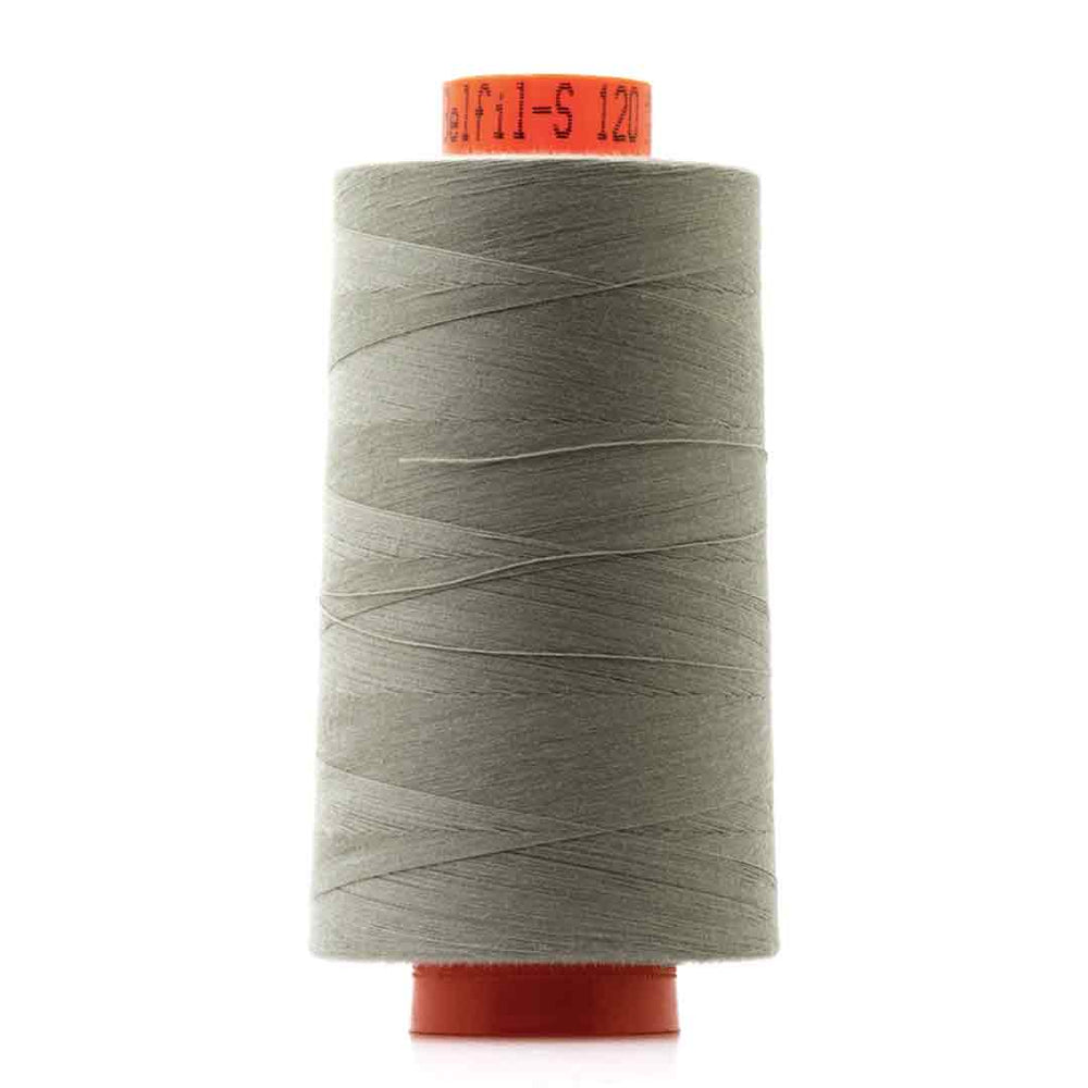 Bobine de fil polyester 5000m Belfil, cône surjeteuse gris marron col 373