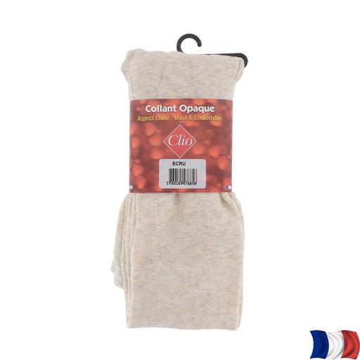 Collant opaque chiné écru 280D Clio
