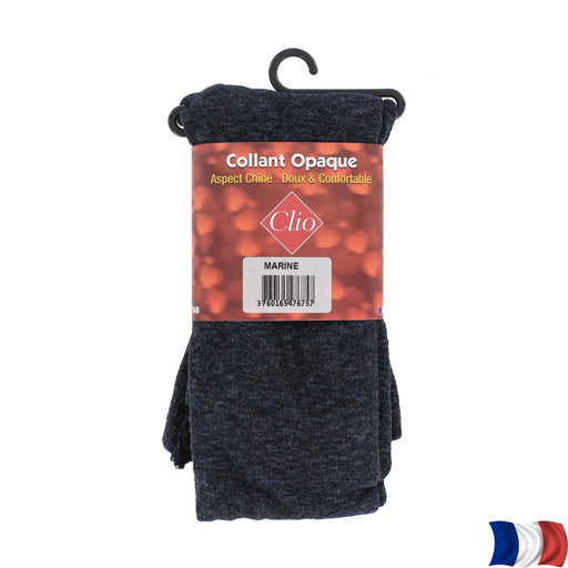 Collant opaque chiné marine 280D Clio