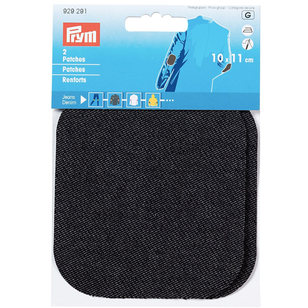 Renforts coudes & genoux, renfort Jeans thermocollant noir, 10x11cm Prym 929291