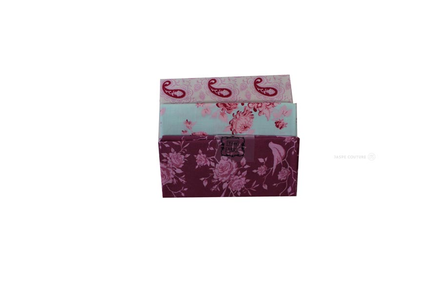 Coupon Tilda patchwork violet foncé, bleu, rose