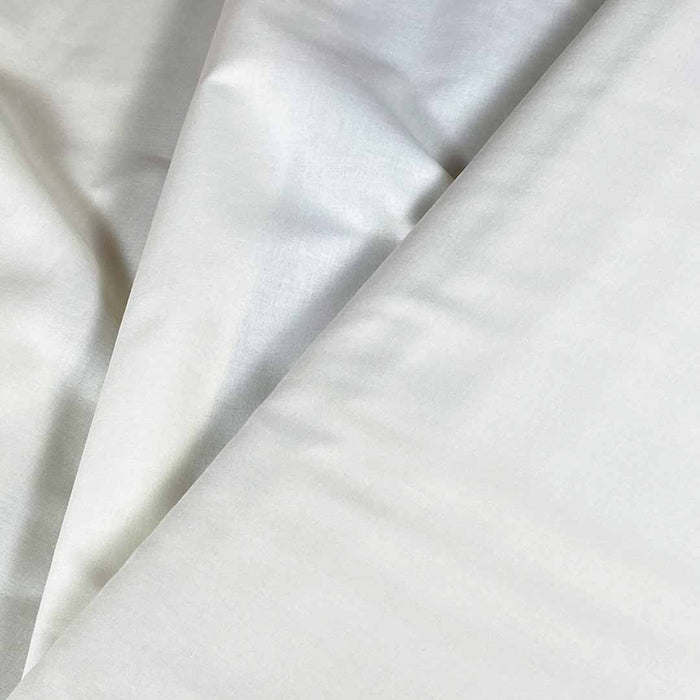Tissu coton cretonne uni blanc cassé, 50cm