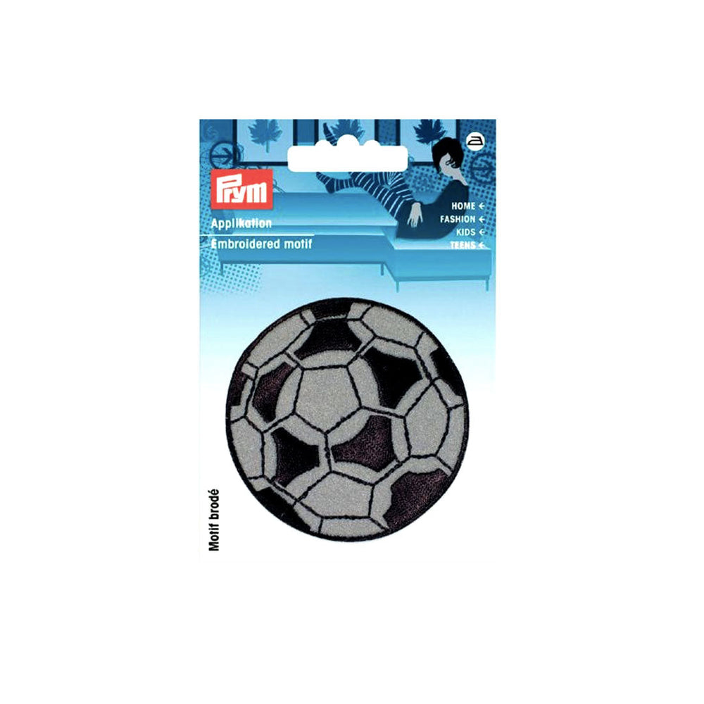 Ecusson thermocollant, Motif brodé ballon de football Prym 925507