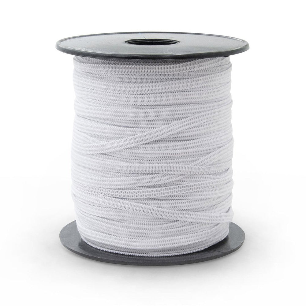 Elastique plat tissé 5mm, blanc pour masques en tissu