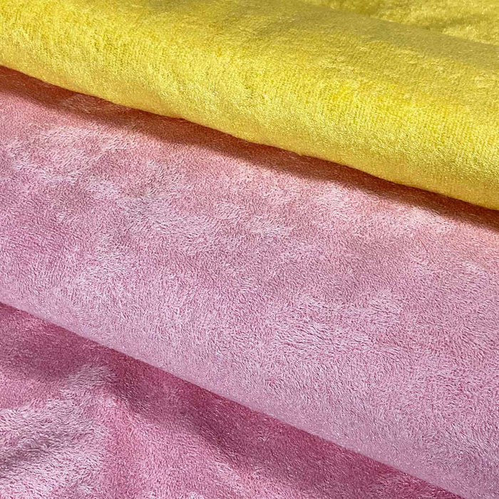 Tissu éponge de bambou, couleur rose litchi, 50cm