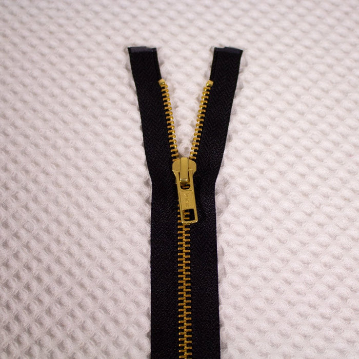 Fermeture éclair YKK séparable maille dorée 5mm