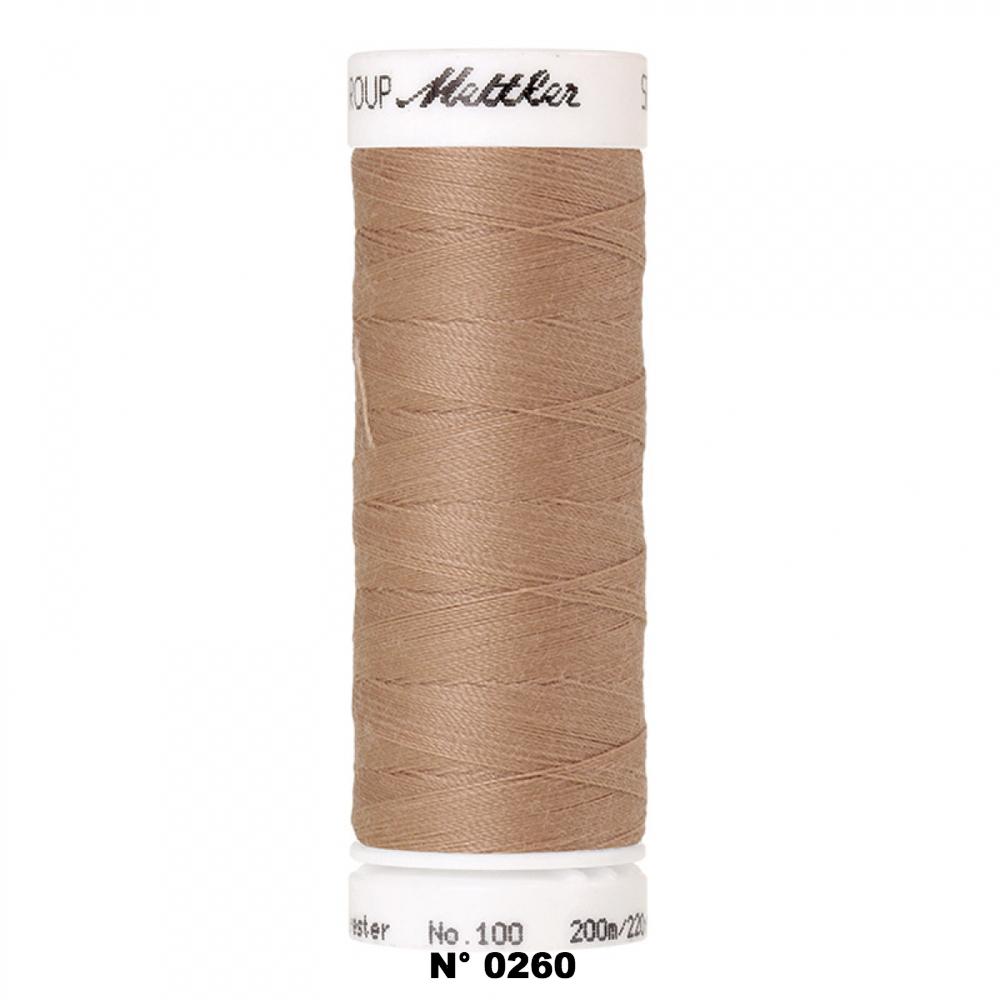 Fil à coudre 200m marron Mettler 0260