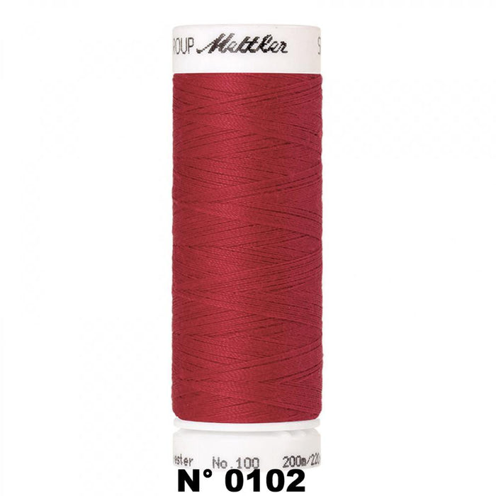 Fil à coudre 200m rouge Mettler 0102