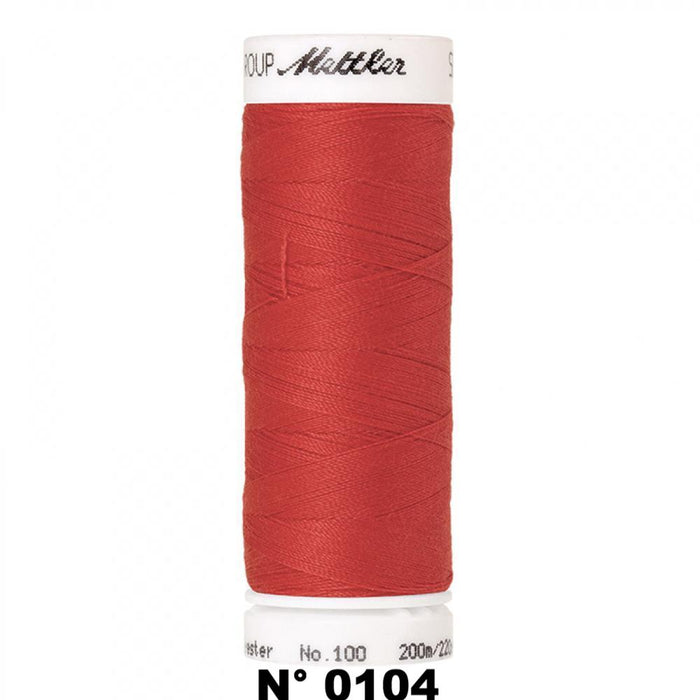 Fil à coudre 200m rouge Mettler 0104