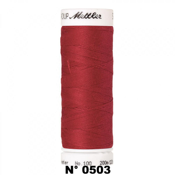 Fil à coudre 200m  rouge Mettler 0503