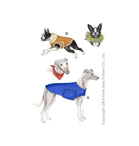 Patron de vêtements pour chien, Accessoires habits pour chiens Kwicksew 3260