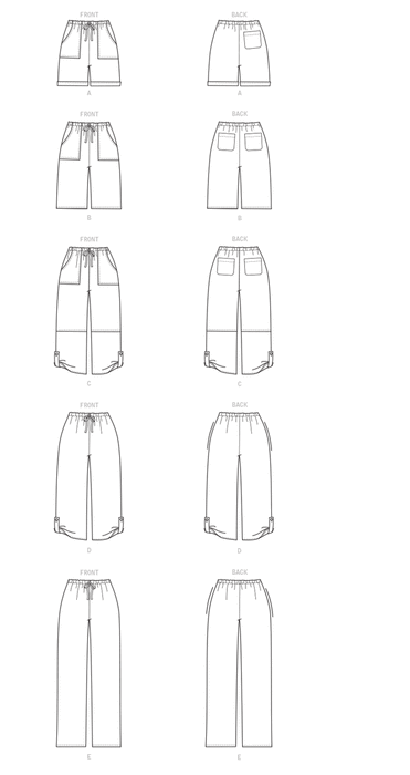 Patron McCall's 8063, pantalon pantacourt