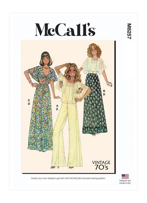Patron hauts, jupes et pantalons vintage, McCall's 8257