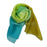 Foulard pure soie 4 tons vert lagon Malfroy