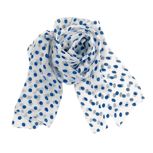 Foulard en soie femme couleur bleu France Malfroy