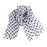 Foulard pure soie imprimé pois navy Malfroy