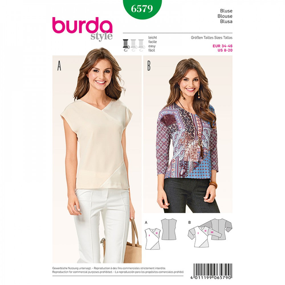 Patron Burda 6579 blouse